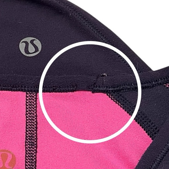 Lululemon Reversible Runder Under Long Sleeve Black Swan / Raspberry Glo Light - Picture 7 of 7